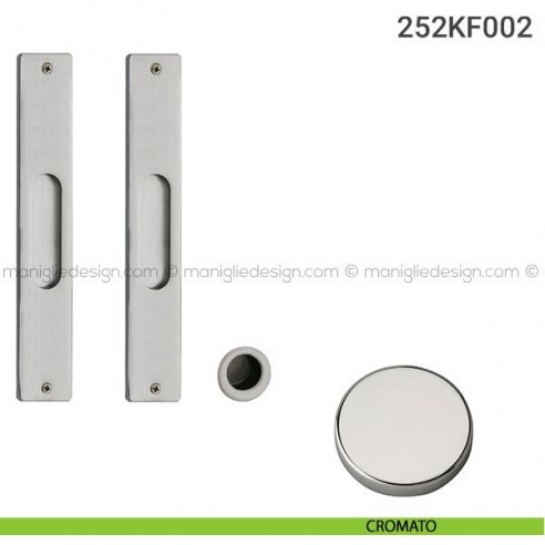 Kit placche incasso rettangolari cieche 252 Reguitti con frontalino di trascinamento cromato