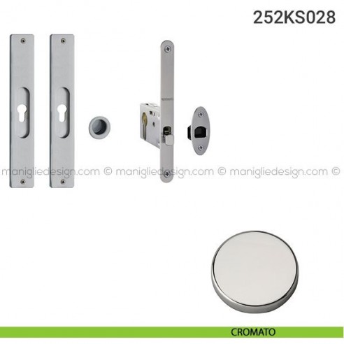 Kit per porta scorrevole 252KS028 cromato