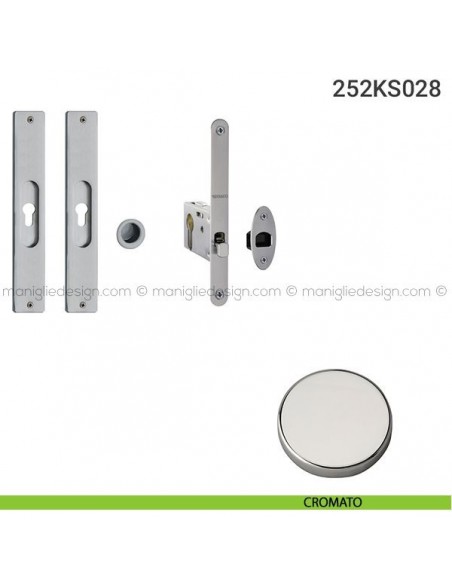 Kit per porta scorrevole 252KS028 cromato