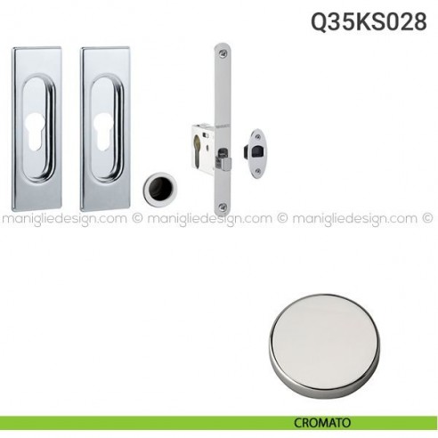Kit per porta scorrevole Q35KS028 cromato