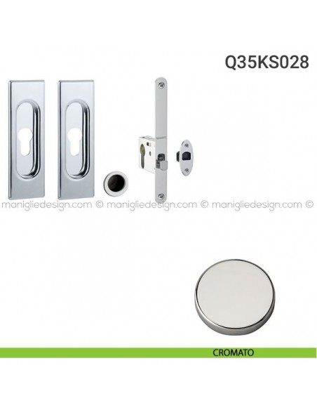 Kit per porta scorrevole Q35KS028 cromato