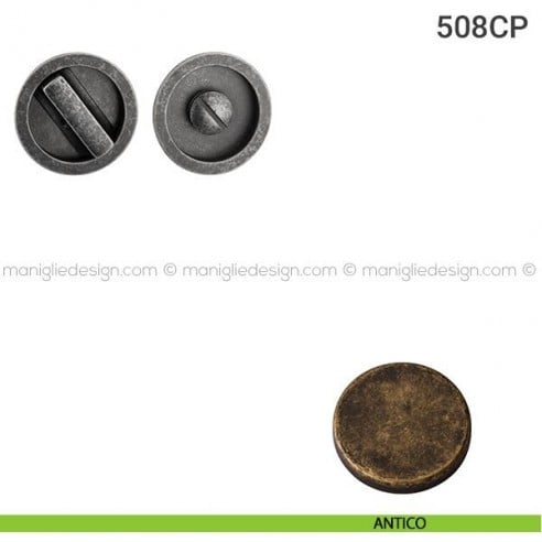Placche incasso tonde con nottolino 508 Reguitti antico