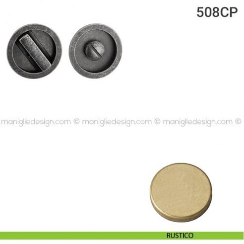 Placche incasso tonde con nottolino 508 Reguitti rustico