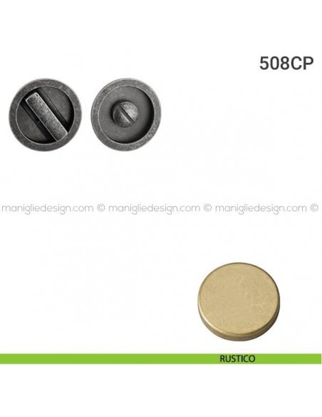 Placche incasso tonde con nottolino 508 Reguitti rustico