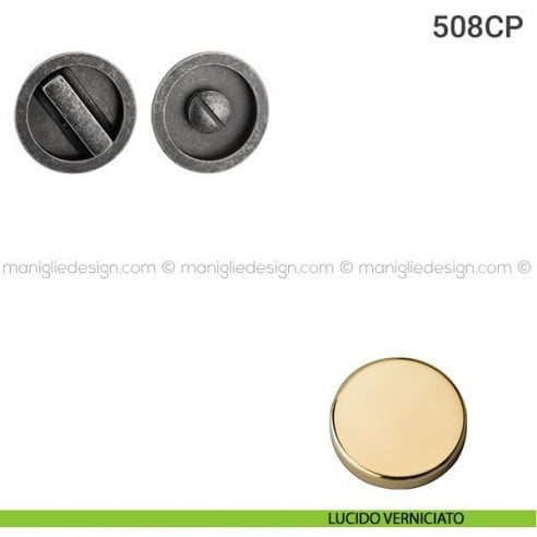 Placche incasso tonde con nottolino 508 Reguitti lucido verniciato