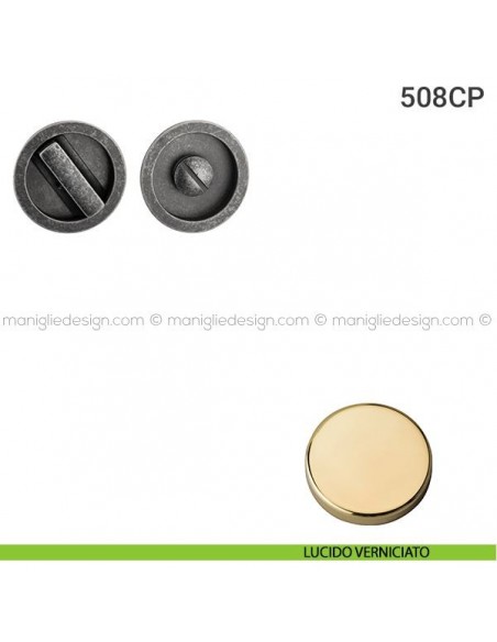 Placche incasso tonde con nottolino 508 Reguitti lucido verniciato
