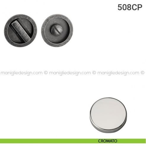 Placche incasso tonde con nottolino 508 Reguitti cromato