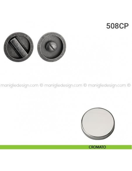 Placche incasso tonde con nottolino 508 Reguitti cromato