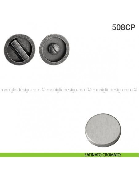 Placche incasso tonde con nottolino 508 Reguitti satinato cromato