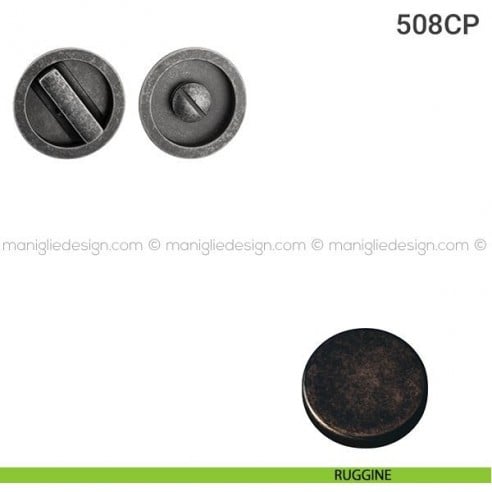 Placche incasso tonde con nottolino 508 Reguitti ruggine