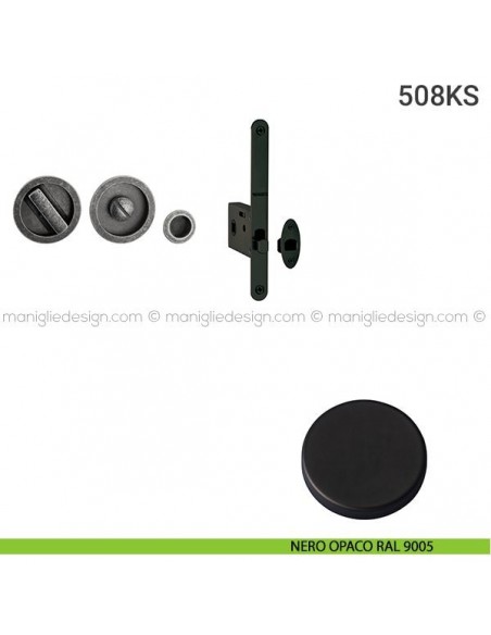 Kit per porta scorrevole 508KS nero opaco RAL 9005
