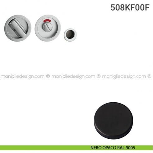 Kit per porta scorrevole 508KF00F nero opaco RAL 9005