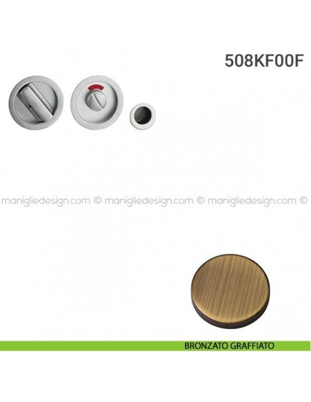 Kit per porta scorrevole 508KF00F bronzato graffiato