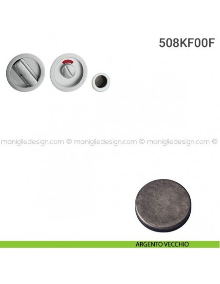 Kit per porta scorrevole 508KF00F argento vecchio