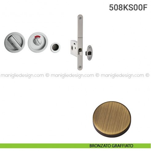 Kit per porta scorrevole 508KS-00F bronzato graffiato