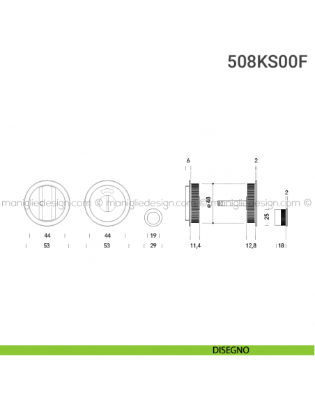 Kit per porta scorrevole 508KS-00F disegno