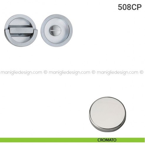 Placche incasso tonde con nottolino ad anello 519 Reguitti cromato