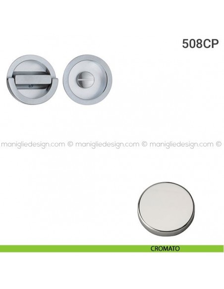 Placche incasso tonde con nottolino ad anello 519 Reguitti cromato