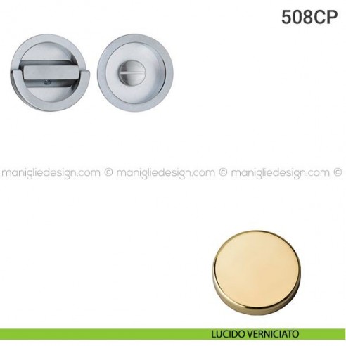 Placche incasso tonde con nottolino ad anello 519 Reguitti lucido verniciato