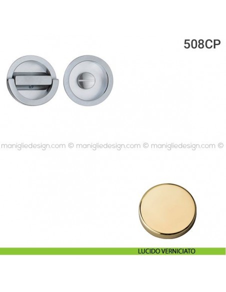 Placche incasso tonde con nottolino ad anello 519 Reguitti lucido verniciato