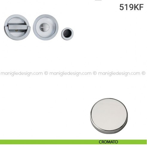 Kit per porta scorrevole 519KF cromato