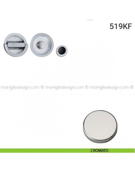 Kit per porta scorrevole 519KF cromato