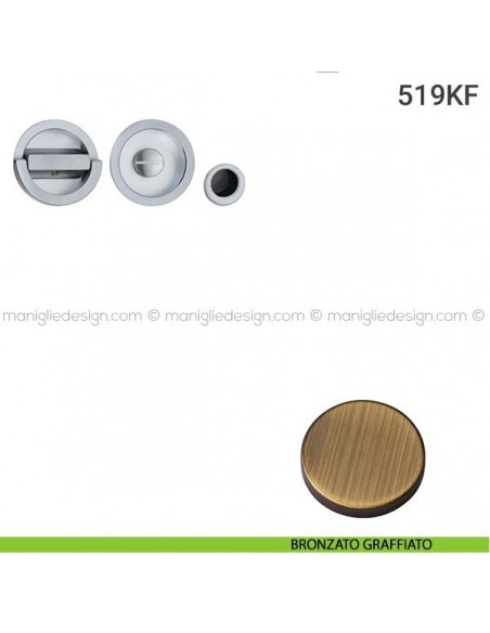 Kit per porta scorrevole 519KF bronzato graffiato
