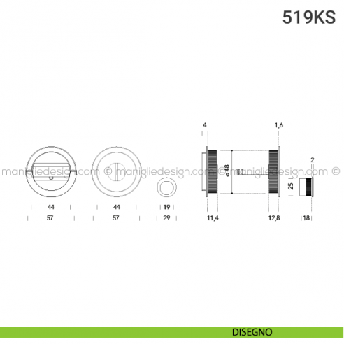Kit per porta scorrevole 519KS
