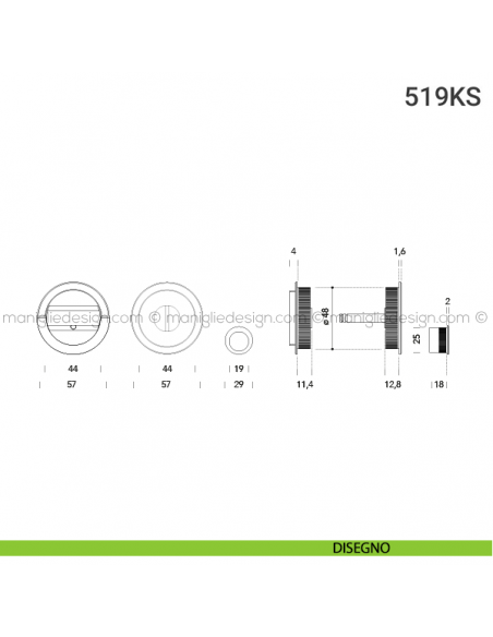 Kit per porta scorrevole 519KS