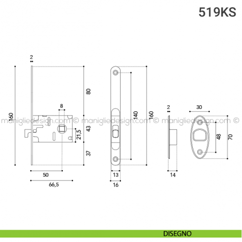 Kit per porta scorrevole 519KS