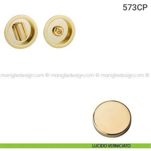 Placche incasso tonde con nottolino 573 Reguitti lucido verniciato