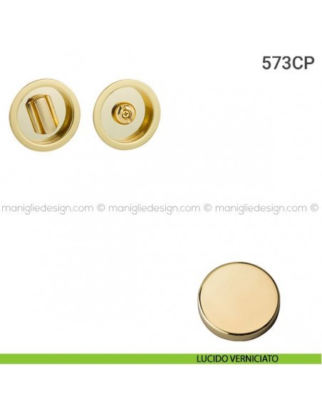 Placche incasso tonde con nottolino 573 Reguitti lucido verniciato