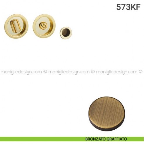 Kit per porta scorrevole 573KF bronzato graffiato