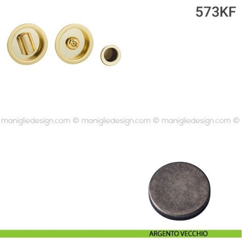 Kit per porta scorrevole 573KF argento vecchio