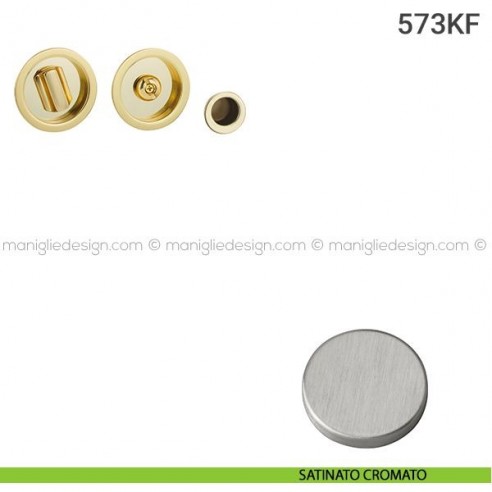 Kit per porta scorrevole 573KF satinato cromato