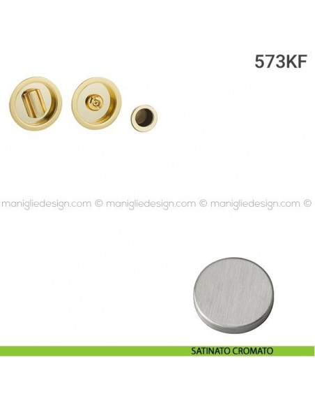 Kit per porta scorrevole 573KF satinato cromato