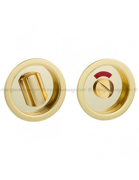 Placche incasso tonde con nottolino 573 Reguitti con libero/occupato