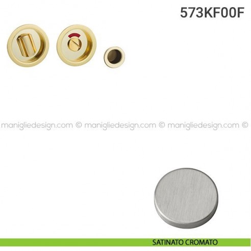 Kit per porta scorrevole 573KF00F satinato cromato