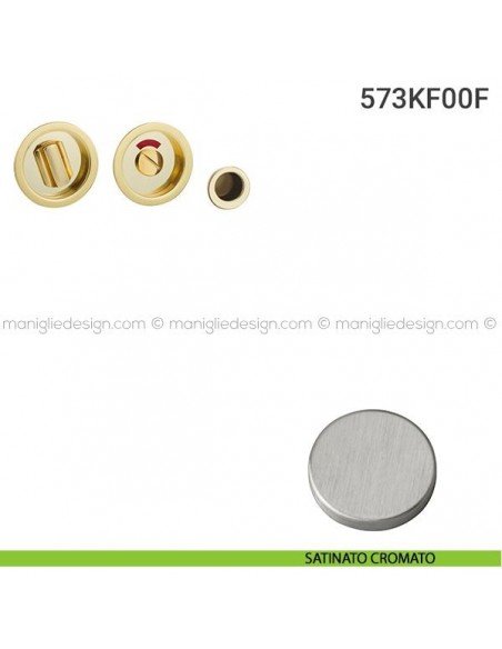 Kit per porta scorrevole 573KF00F satinato cromato