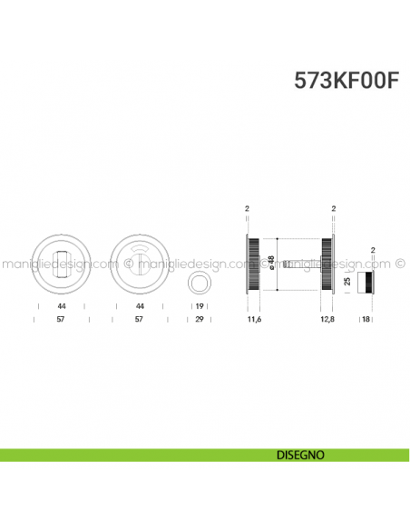 Kit per porta scorrevole 573KF00F disegno