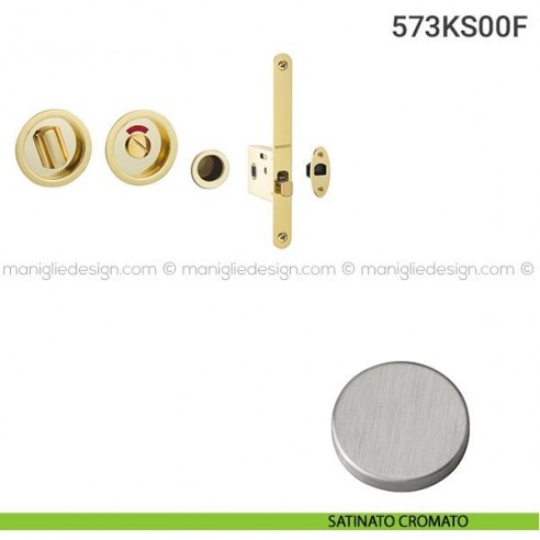 Kit per porta scorrevole 573KS-00F satinato cromato