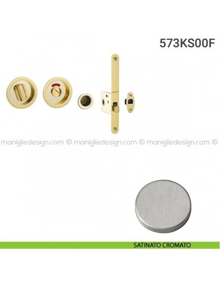 Kit per porta scorrevole 573KS-00F satinato cromato