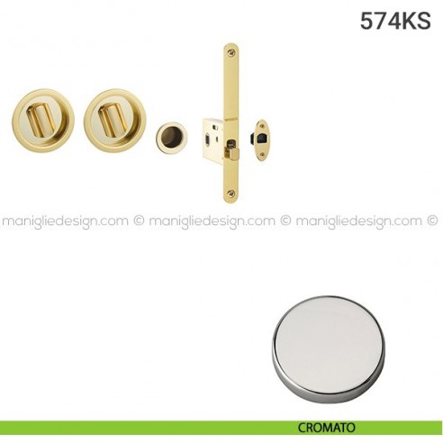 Kit per porta scorrevole 574KS cromato