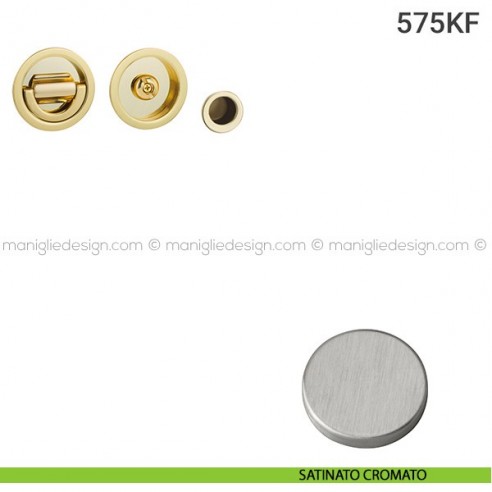 Kit per porta scorrevole 575KF satinato cromato