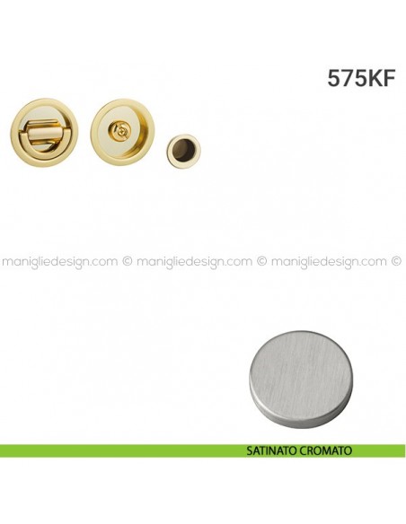 Kit per porta scorrevole 575KF satinato cromato