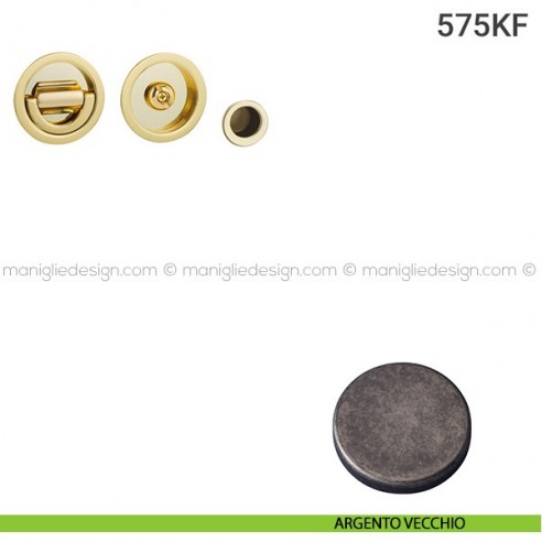 Kit per porta scorrevole 575KF argento vecchio
