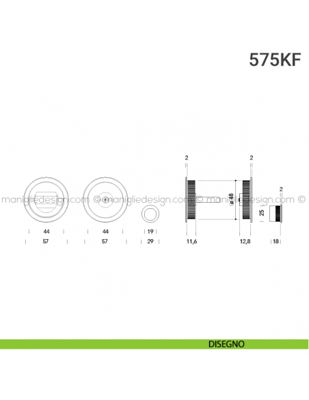 Kit per porta scorrevole 575KF disegno