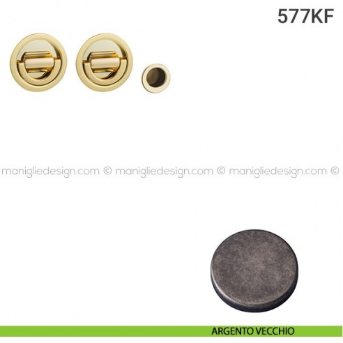 Kit per porta scorrevole 577KF argento vecchio