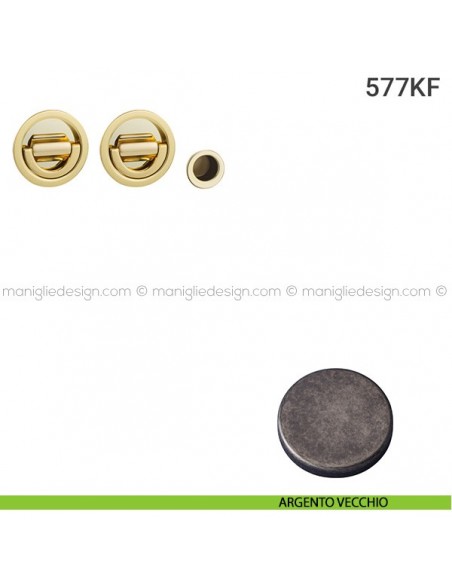 Kit per porta scorrevole 577KF argento vecchio