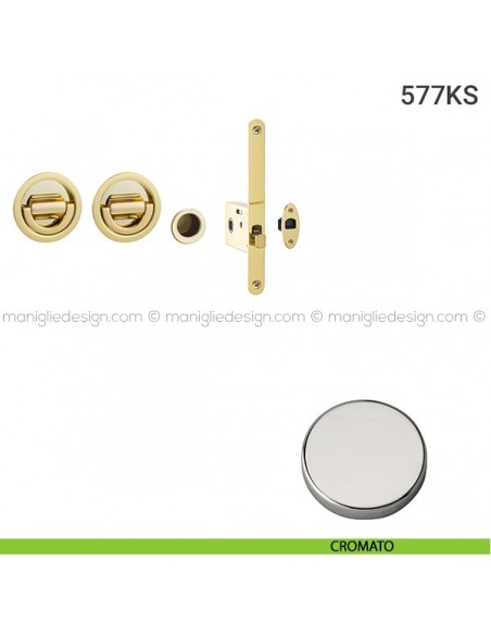 Kit per porta scorrevole 577KS cromato